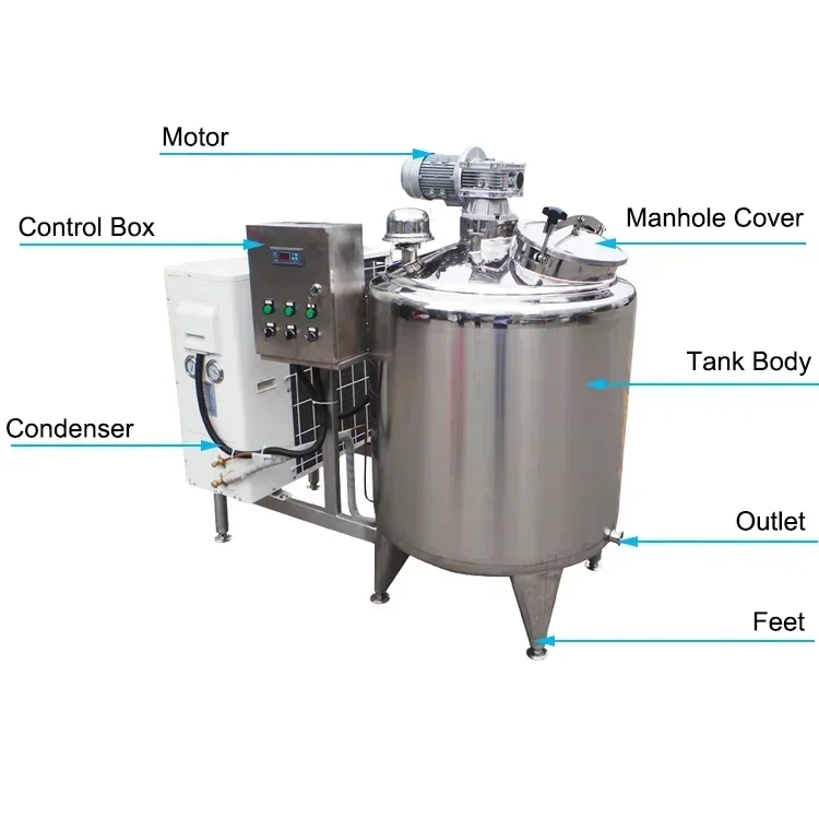 200l   Milk Cooling Tank Milk Refrigeration Tank Milk Cooling Storage Tank