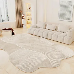 Living Room Floor Mat Irregular Shape Large Area Carpet Bedroom Bedside Non-slip Rug Imitation Cashmere Fluffy Soft Foot Mats