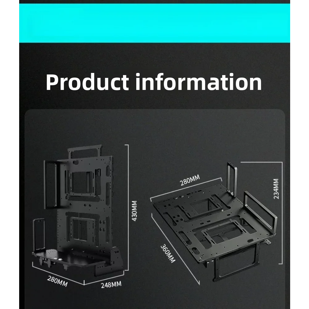 B Version ATX Minimalist Water Cooling MATX Aluminum Alloy Portable ITX Rack Supports 4090 Open Frame Chassis