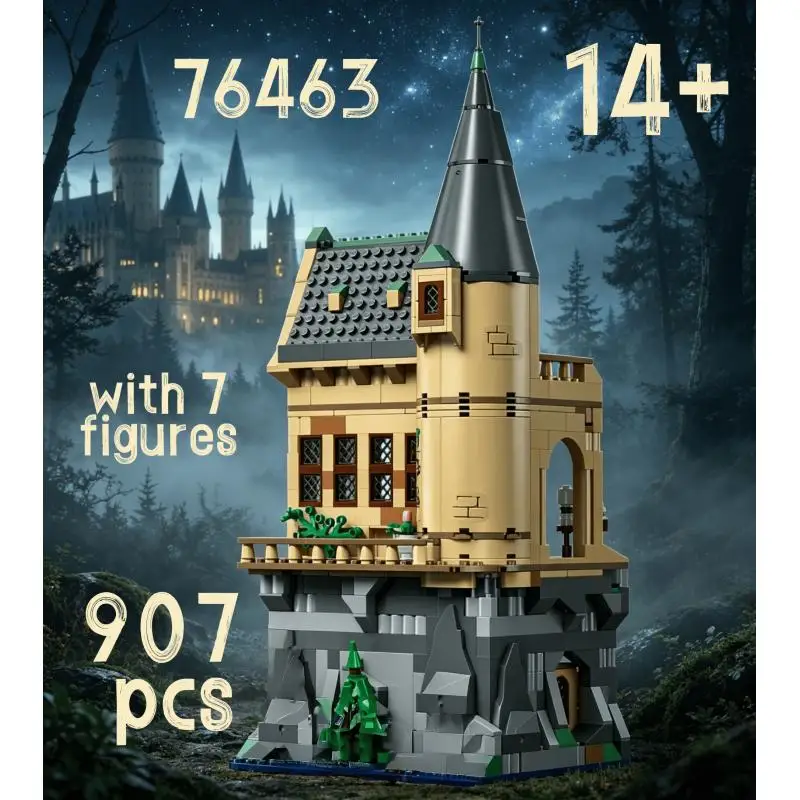

2026 Hot Harry Wizarding World Castle 76463 School Hospital Wing Building Block 907pcs Puzzle Model Toy Holiday Birthday Gift