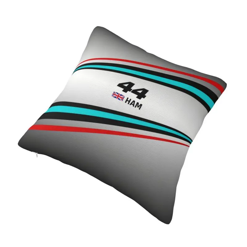 Custom The Lewis Legacy Motorsport Cushion Cover 45x45cm 44 Number Car Racing Velvet Luxury Pillow Case