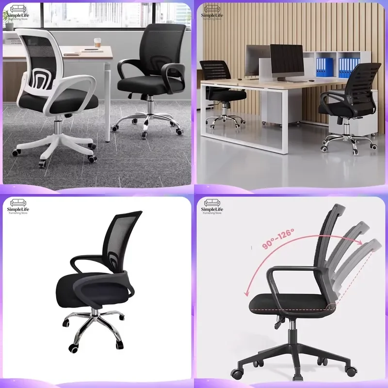 Ergonomic Office Chair High Back Mesh Computer Desk Chair Adjustable Lumbar Support Breathable Gaming Chair Swivel Task Seat