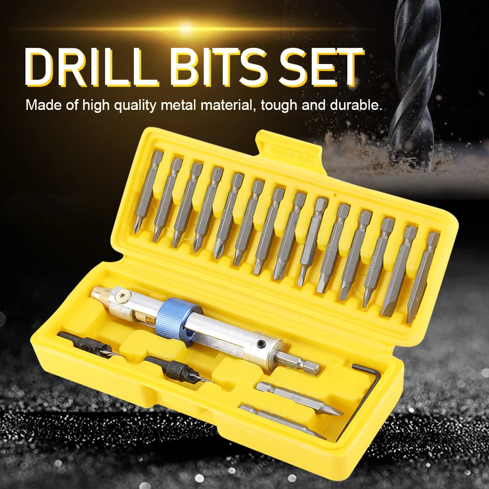 20 PCS Drill Bits Multi Screwdriver Set Kit Updated Version