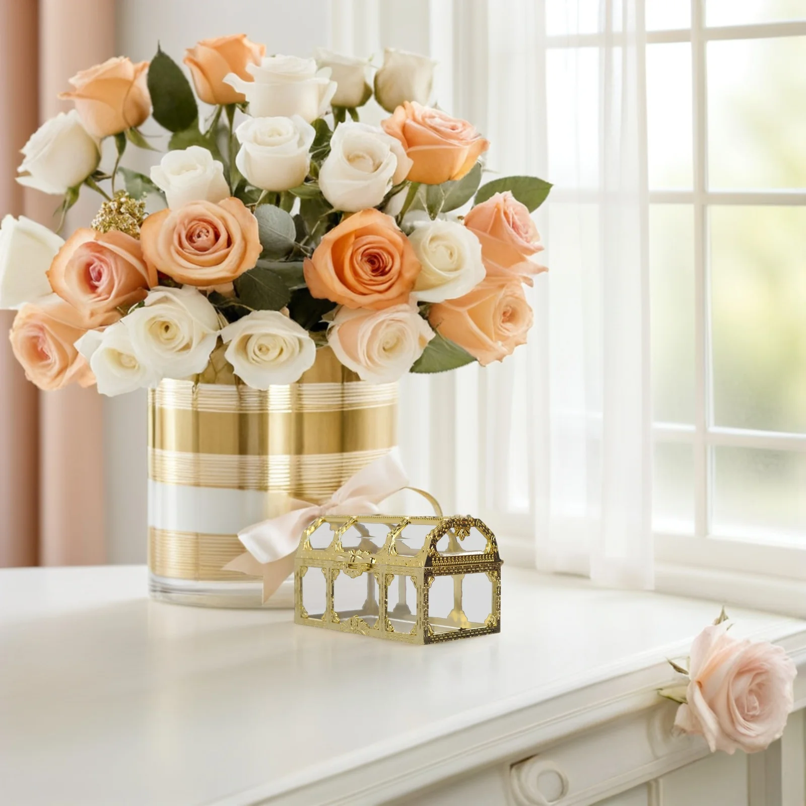 

12pcs Candy For Plastic Gift Party Birthday Bridal Goodies Storage Shower Goodies Boxes Candy Boxes Decorations