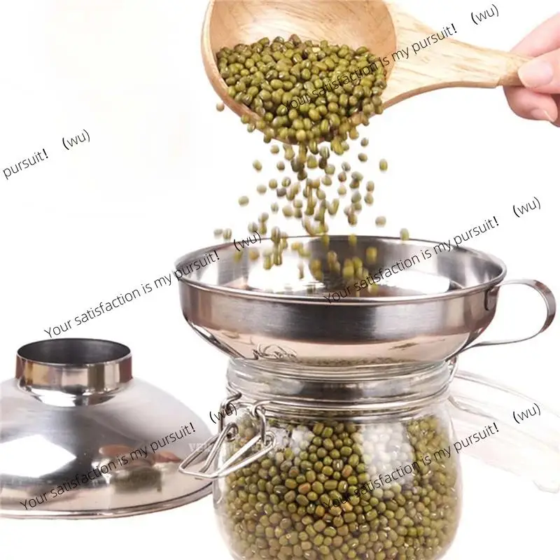 Practical stainless steel canning funnel, wide-mouth canning funnel with handle and regular canning