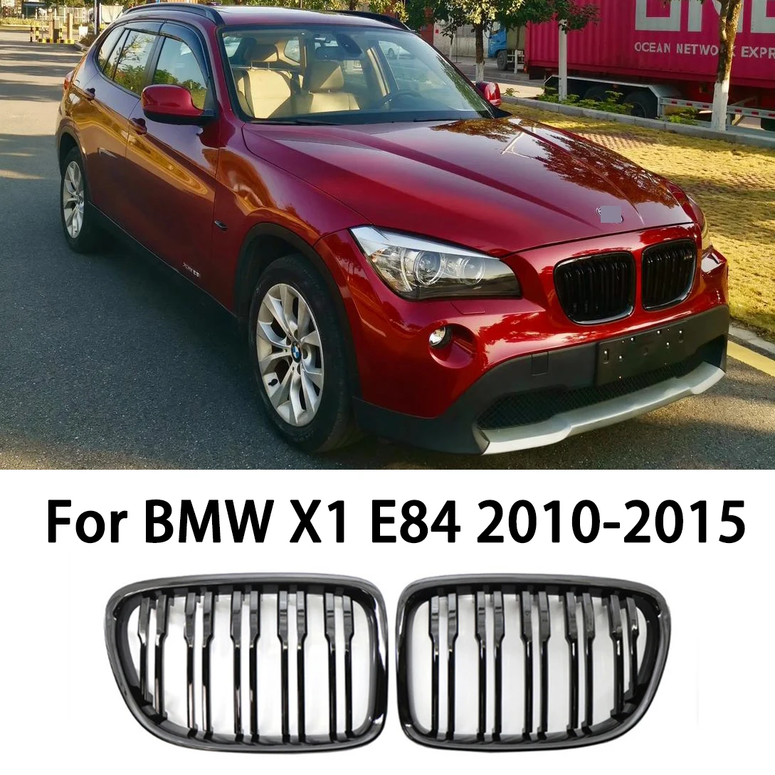 

X1 E84 Gloss Black Car Front Kidney Grilles for BMW X1 E84 2010-2015 Dual line Double Slat