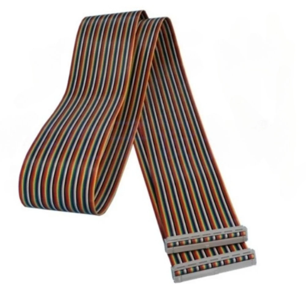 Kabel płaski FC do FC o rastrze 2,54 mm, żeński-żeński, do podłączenia ekranu LED, linia do programowania JTAG, 20~500 cm, 64-pinowy kabel ribbon GPIO