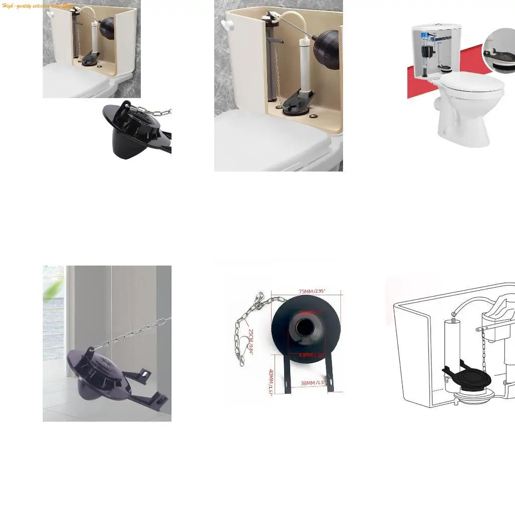 203F Toilet Flapper 2 inch Easy to Install with Chain & Long Lasting Rubber Water Saving Flush for Valve Toilet Leaking Flapp