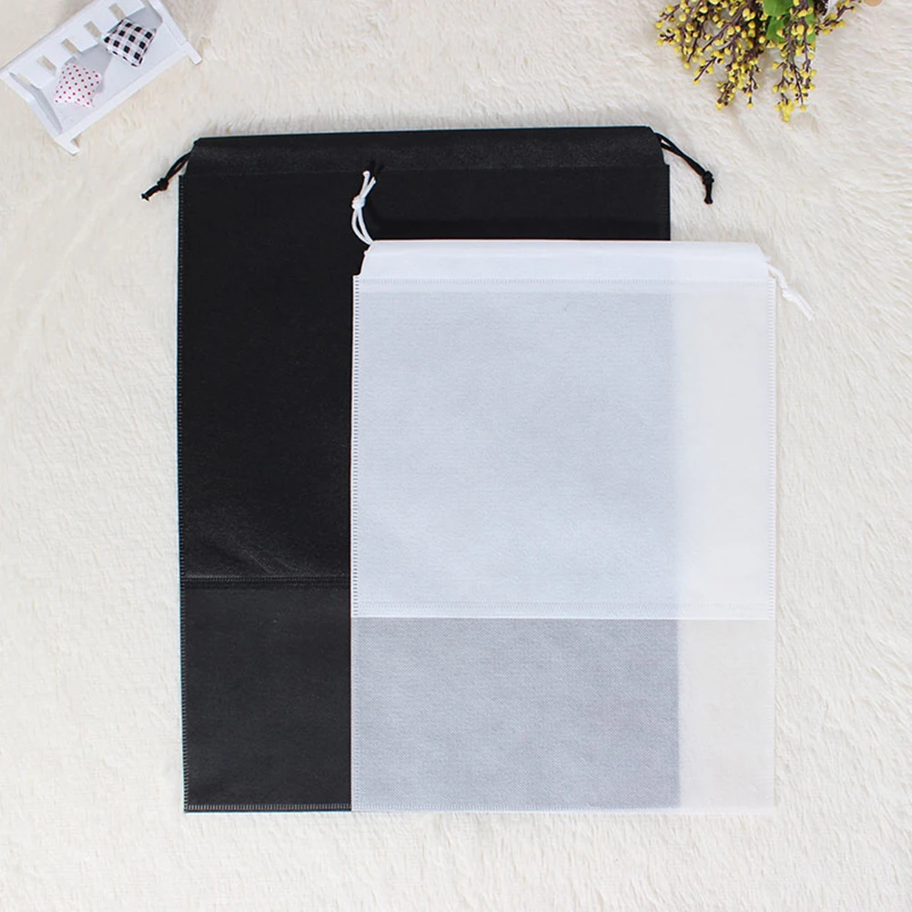 

10 Pcs Packaging Blank Drawstring Non-Woven Slippers Travel Dust Storage Proof Home Drawstring Bag Packaging Bag Luggage