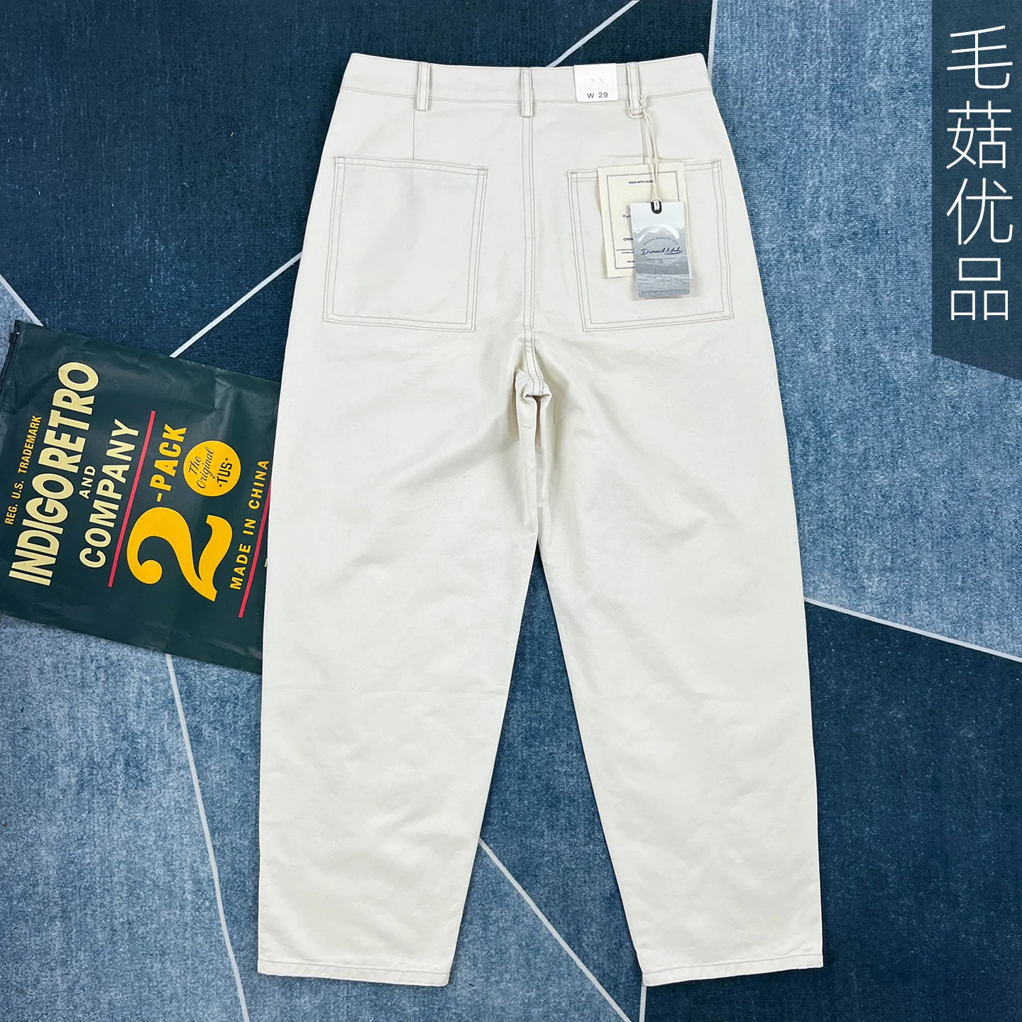 

Premium Heavyweight 100% Cotton Thick Chinos - Men's Tapered Straight-Leg Workwear Pants American Vintage Style for Fall Winter