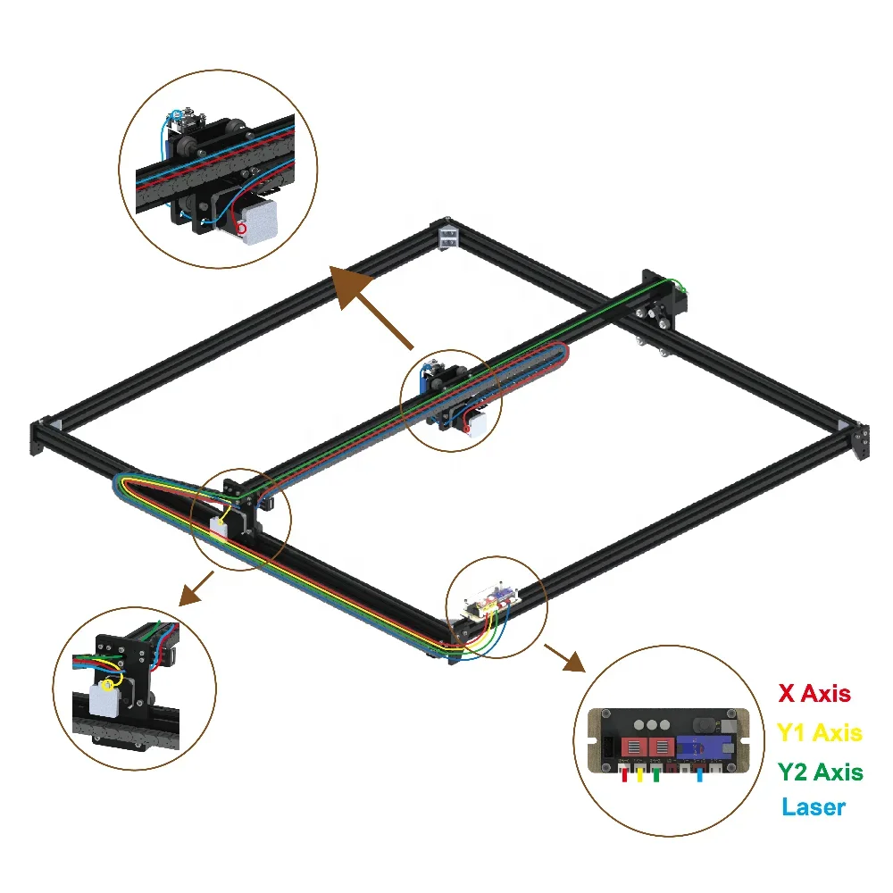 1m*1m Desktop DIY Violet Laser Engraving Machine Picture CNC Printer