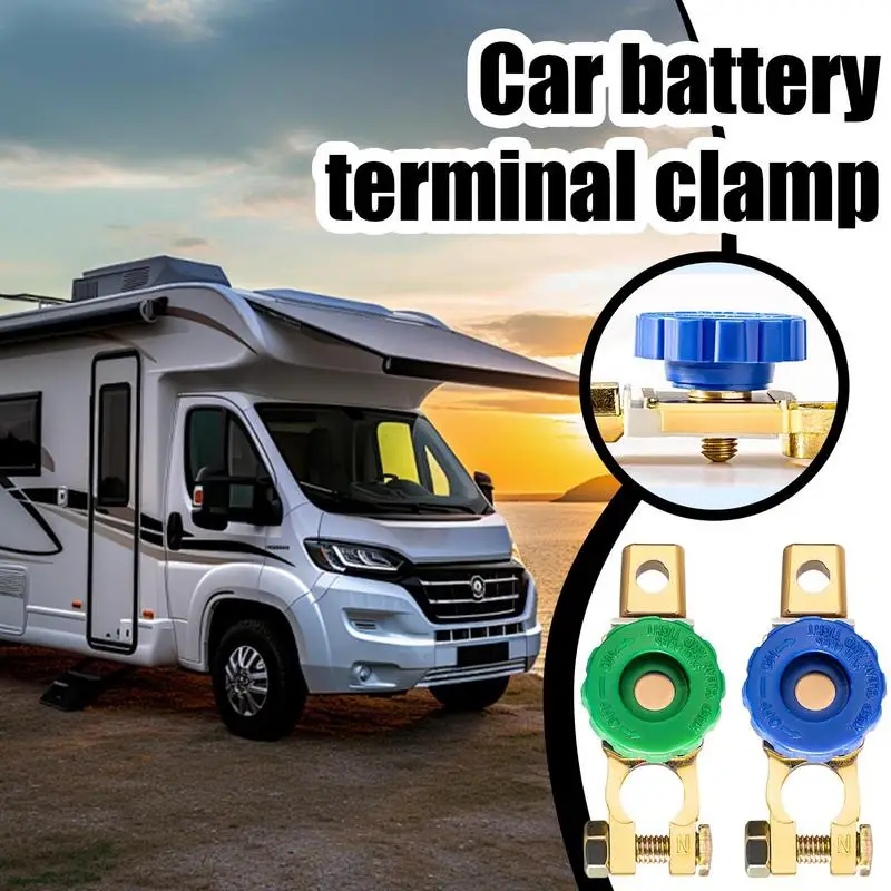 Car Battery Terminal Connectors Terminal Clip Car Battery Disconnect Post High Conductivity Manual Automobile Truck Ends