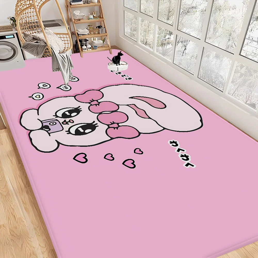 E-Esther Bunny Floor Mat Nordic Style Home Doormat Bathroom-Toilet Mats Bedroom Hotel Decor Mat
