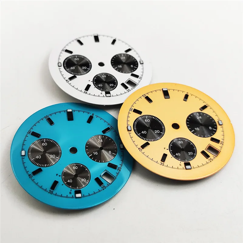 Watch case accessories VK63 dial, quartz movement, three-eye literal, hand surface watch dial