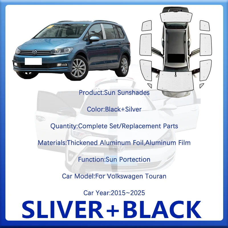 For Volkswagen VW Touran 5T 2015~2025 Car Window Sunshade Pads Window Visors Shields Skylight Windshield Covers Auto Accessories