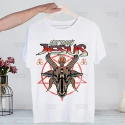 Baphomet Satan T-shirts Summer Men/Women Hip Hop Funny Scary Evil Tshirt Demon Ghost Occult Goat t shirts Short Sleeve Tops