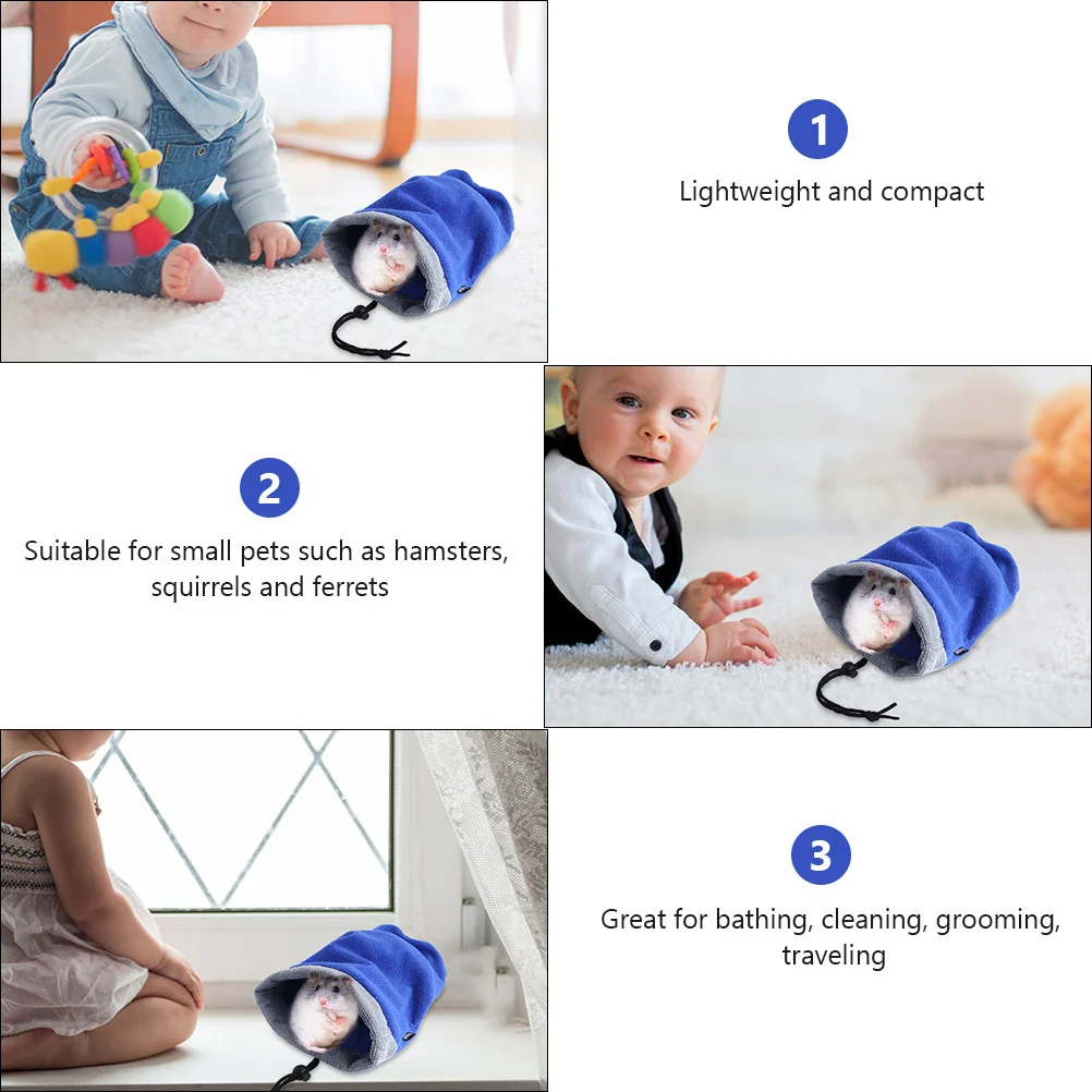 

Hamster Ferret Bath Towel Absorbent Shower Bag for Small Animals Drying Grooming Kennel Blanket Small Pet Towel Pouch