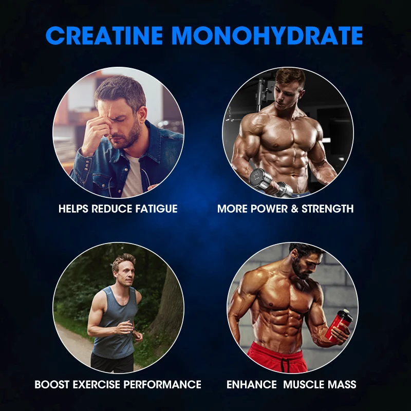 Lukaree Monohydrate Creatine Capsules Strength Muscle for Adults Endurance and Energy Support Enhance Athletic Performance