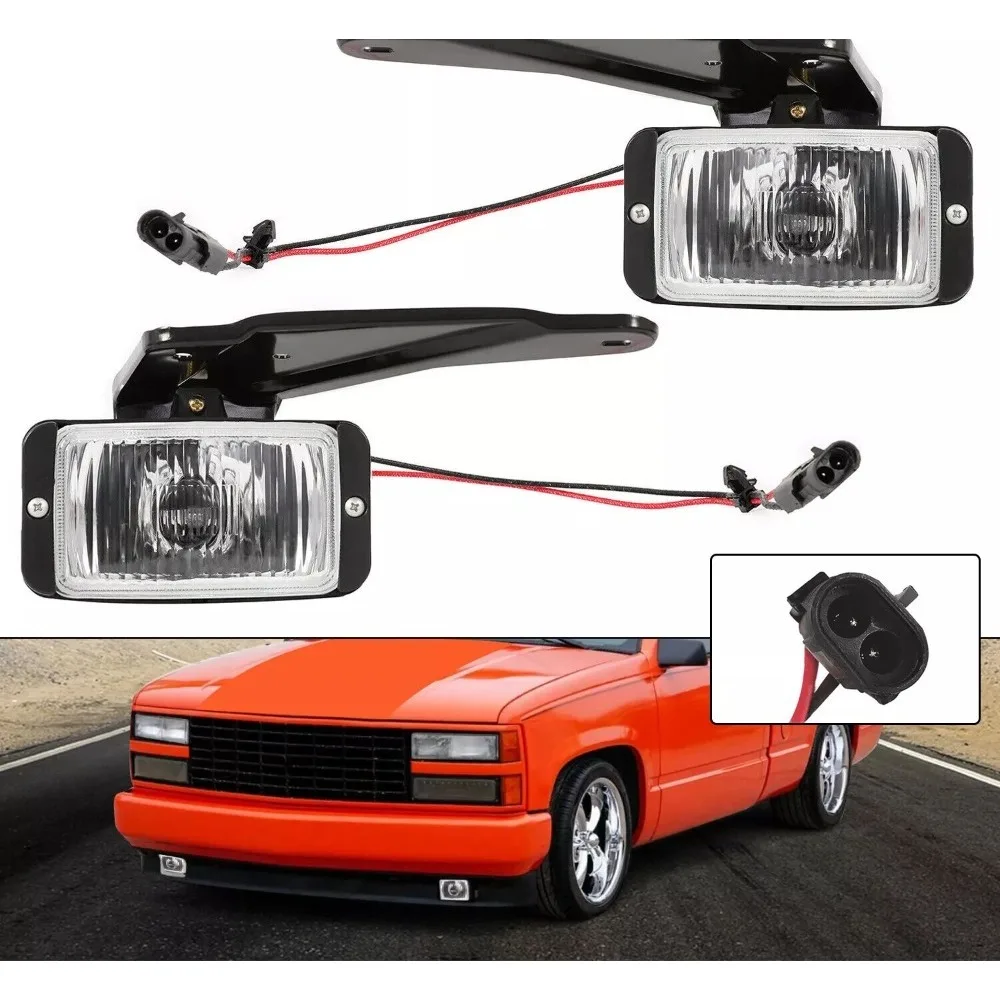 

Pair Front Fog Lights Lamps For 1988-1999 2000 Chevrolet C1500 C2500 K1500 K2500