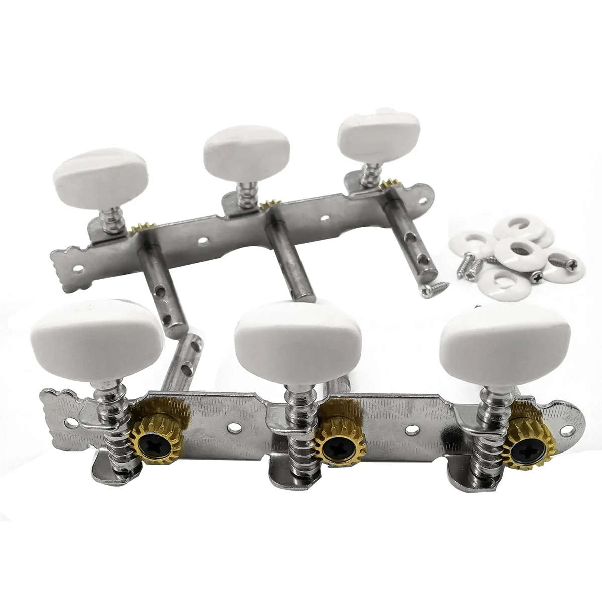 1R1L Classical Guitar Locking String Tuning Pegs Keys Tuners Three Position Steel Column Knob Tuners