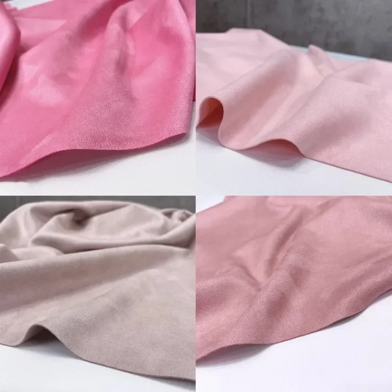 

Pink Stretch Suede Fabric Jacket Skirt High-end Fashion Clothing Fashion Apaprel Cloth Diy Sewing By Meter Material