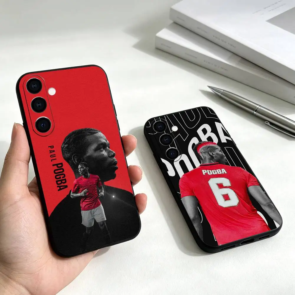 Football Superstar Paul Pogba Phone Case For Samsung Galaxy A73,A72,A71,A70,A53,A52,A51,Soft Silicone Black Cover Gift