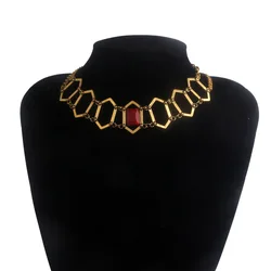Dragon Movie Same Necklace Retro Medieval Wizard Series Red Crystal Necklace Cosplay Party Jewelry Halloween Gifts