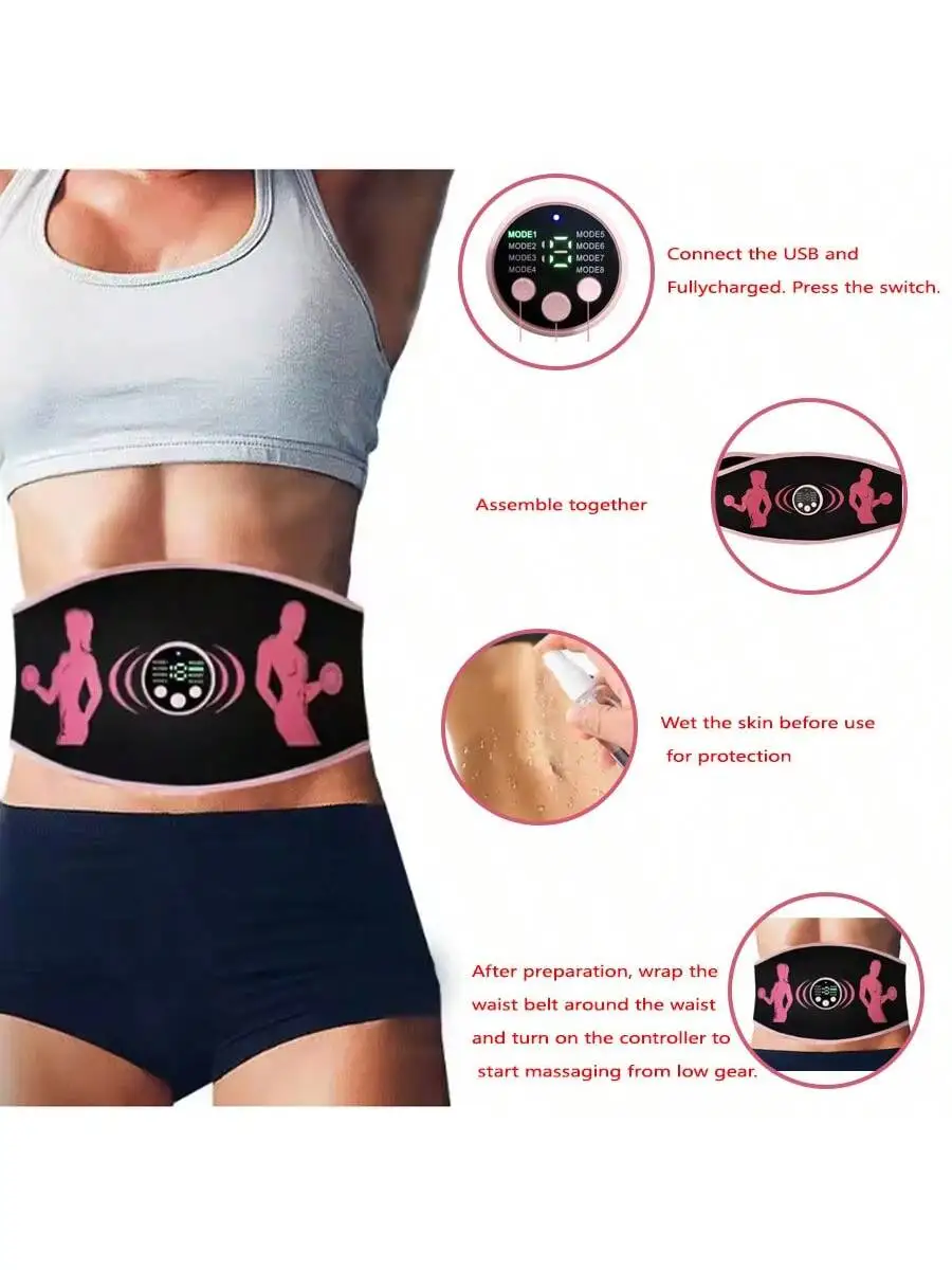 2026 Ab حزام تونر عضلات البطن - حزام تحفيز Abs حزام تنغيم العضلات للرجال والنساء للتدريب قابل لإعادة الشحن #3