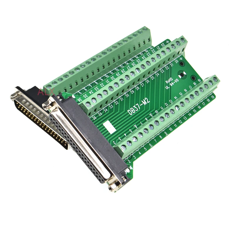 1PCS DB37 37PIN 2 ROW male female connector to terminal adapter D-SUB converter 37 pin terminal board Signal Module