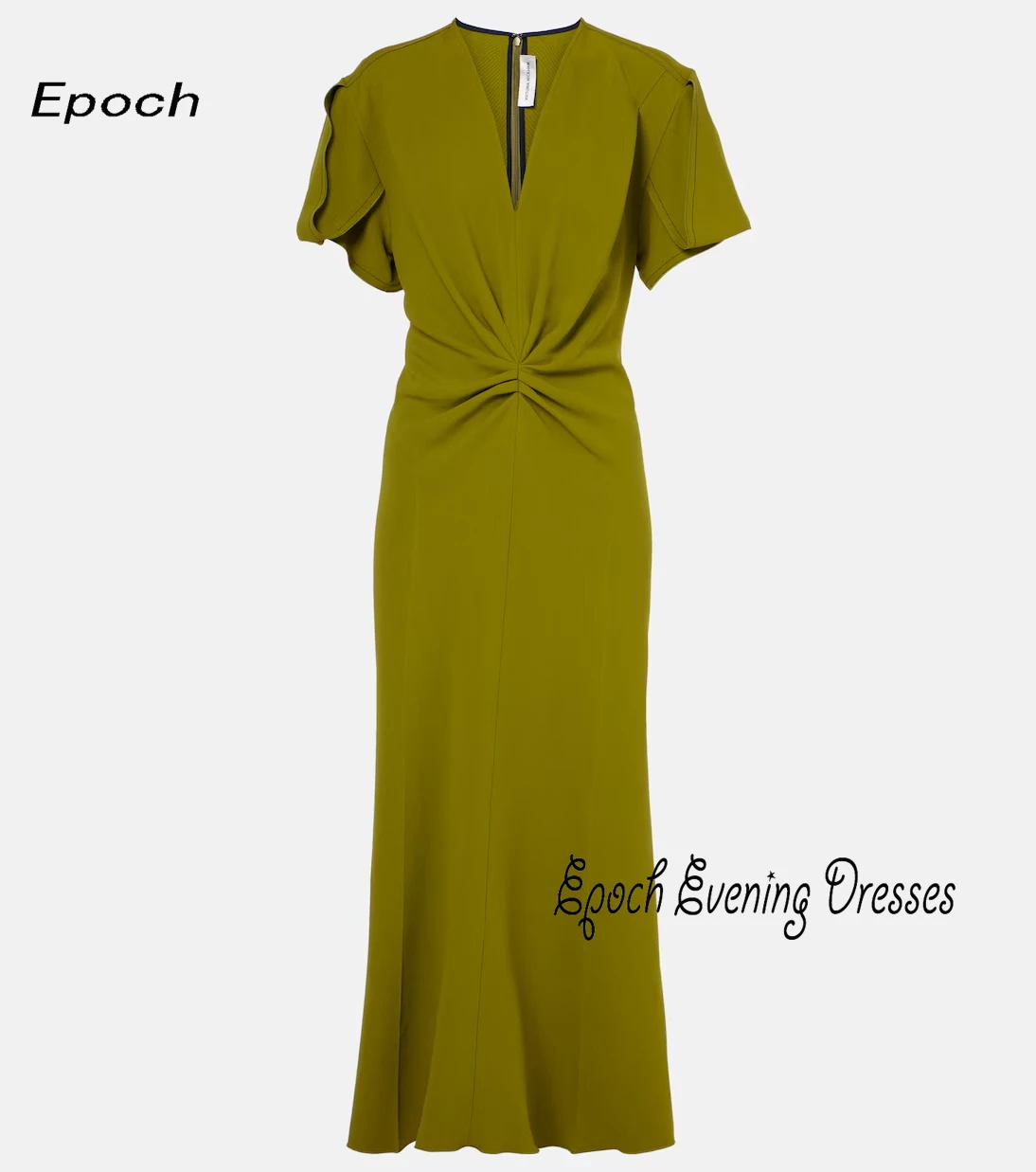 Epoch Evening Dresses فساتين مناسبة رسمية Elegant Short Sleeve Gown in Crepe Ankle-length Gowns Summer Cocktail Party Prom Dress