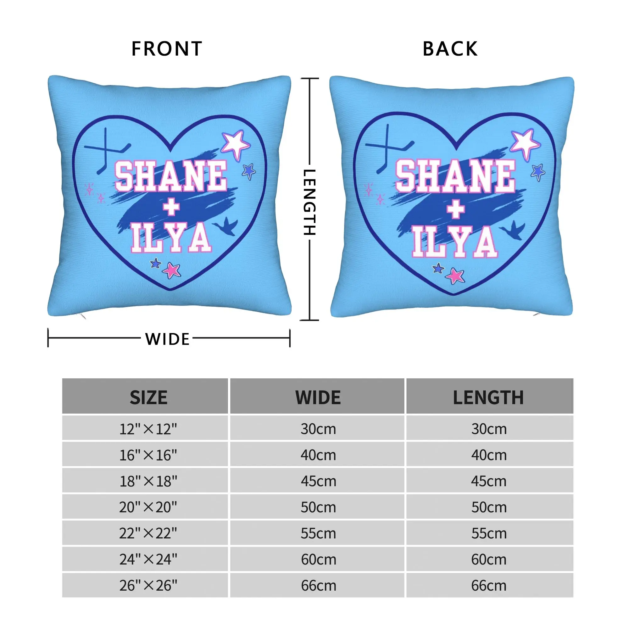 Shane & Ilya Hockey Players Heated Rivalry Pillowcase Polyester Cushion Cover Decorations  Pillow Case Cover Home Square 40X40cm
