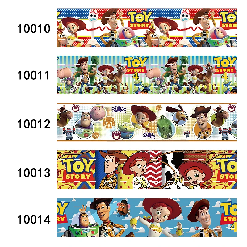 

5 Yards Disney Cartoon Character Toy Story Woody Jessie Buzz Lightyear Printed 1" 25MM Grosgrain Ribbon