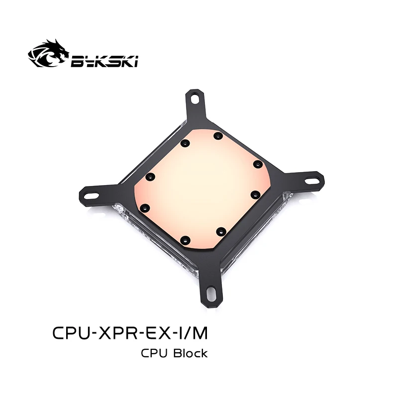 Bykski akrylowy blok wodny procesora dla INTEL LGA1700/1800/115X/AMD Ryzen 9 AM5 AM4 0.08mm mikrokanalowy radiator chłodnicy wodnej