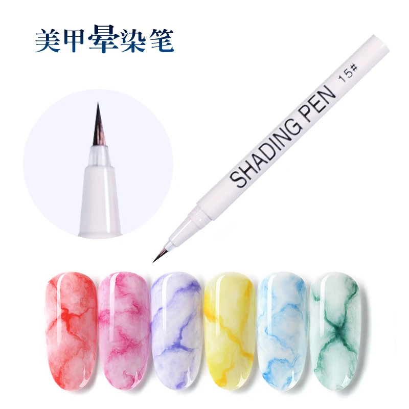 

2ML Smudge Portable Blooming Liquid Nail Pen Marble Gradient Ink Japanese Water Dye Manicure Halo Dye Nail Pen DIY Manicure Tool