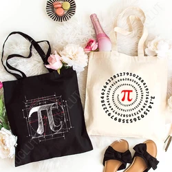 Pi Π Symbol Design Women Tote Bags Fashion Shoulder Bag Science Math Versatile Storage Bags Teacher Totes Handbags Gifts
