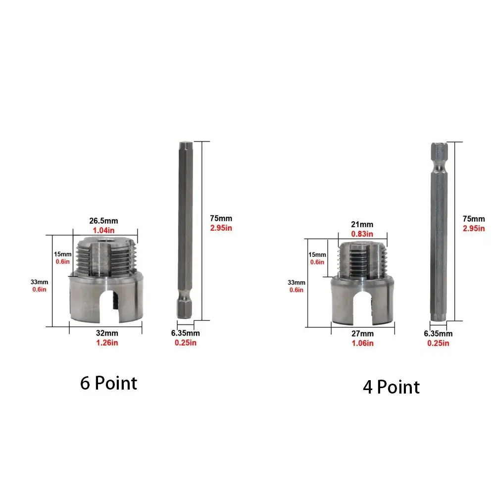 Double-Ended 4/6 Water Pipe Hole Opener Electric Drill Hexagonal Tapping Tools Punching Drill Bit Water Pipe Thread Openers