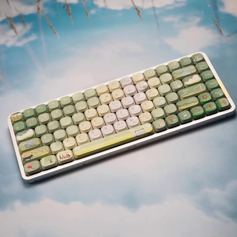 primavera outing tema keycap grupo 120key pbt custom keyboard cap personalizado ada low profile game teclado mecanico 01