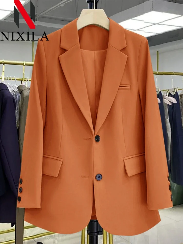 Blazer elegante para mujer, chaqueta informal coreana, abrigos de lujo a la moda, ropa de oficina para mujer, primavera y otoño, novedad