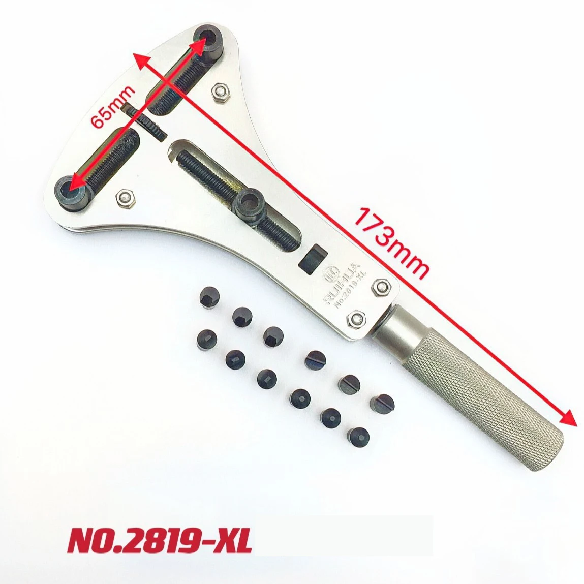 Herramienta de apertura de caja de reloj de acero sólido, tornillo ajustable de 3 garras, removedor de cubierta trasera de reloj, llave abierta, Kit de herramientas de reparación de relojero