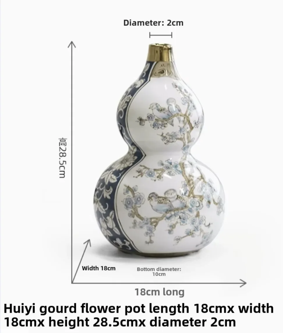 Vase Kürbis Keramik Blumenornament