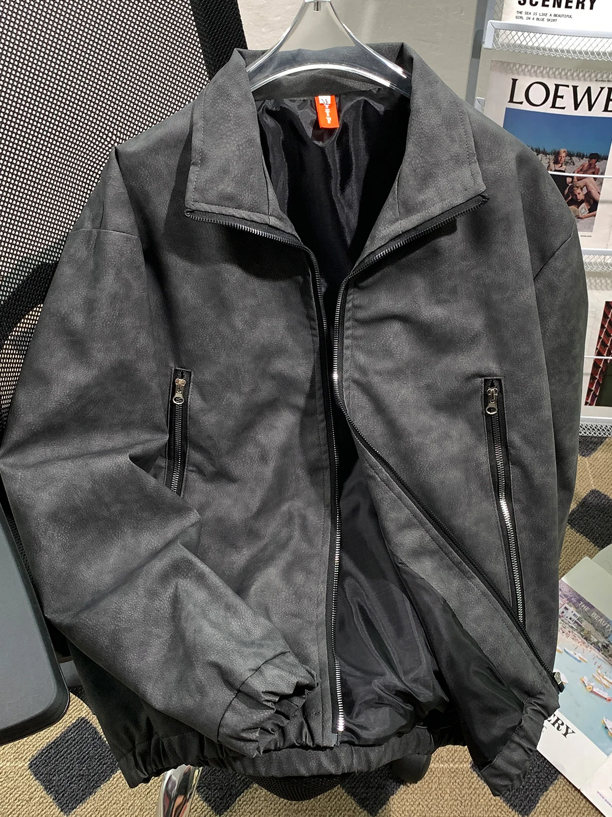 

Весенне-осенняя мужская куртка из искусственной кожи на молнии, в мотоциклетном стиле, повседневная, спортивная, модная, молодежная, свободного кроя, с длинными рукавами