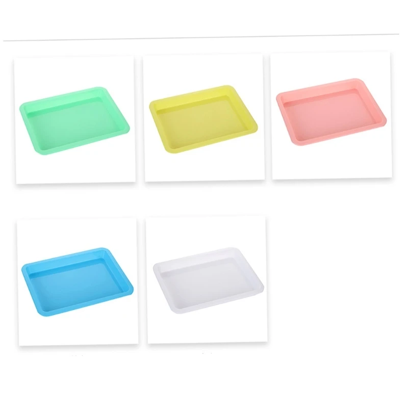 Stackable Art Tray Set, 24 Piece Assorted Colors Compact Size Plastic Paint and Supply Trays for Students and Teachers 