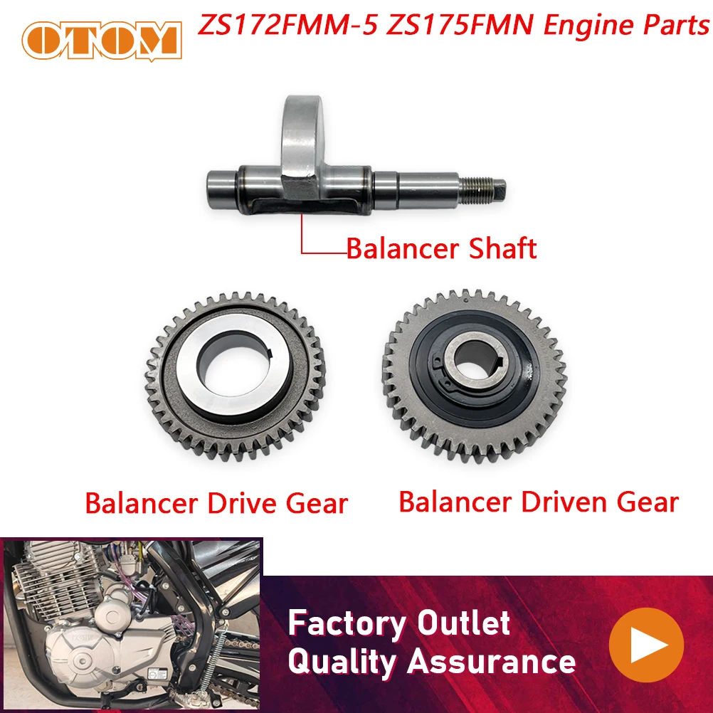 OTOM Motorcycle PR250 PR300 Balance Shaft Balancer Drive Driven Gear Sprocket Kit For ZONGSHEN ZS172FMM-5 ZS175FMN Engine Parts