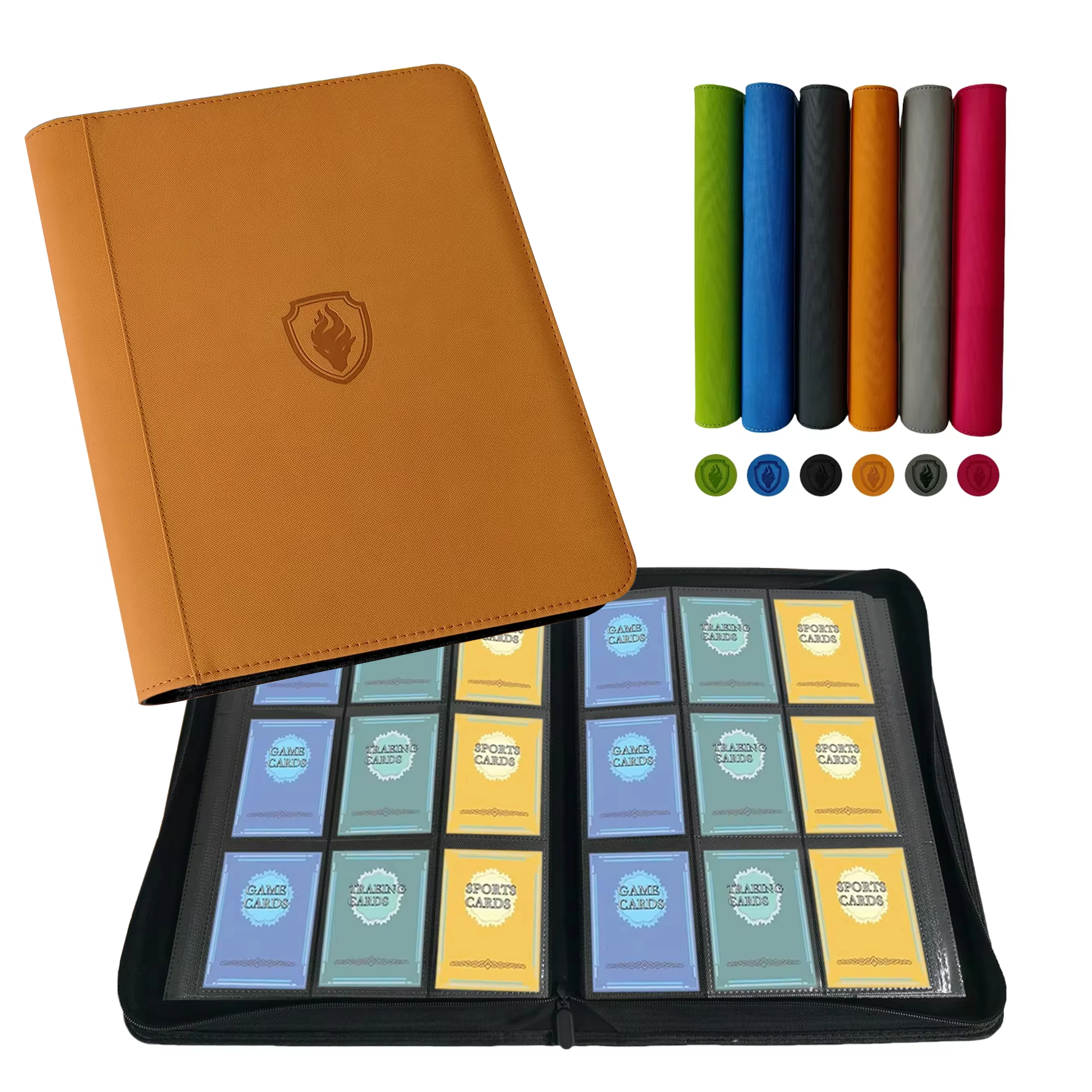Zipper Nine‑Grid Trading Card Binder, 9‑Pocket Card Collection Book Can Store 864 Game Collectible Photocards