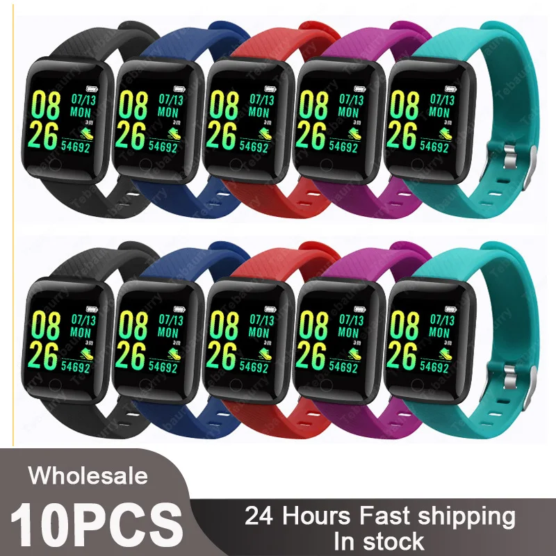 

116 Plus Smart Watch for Men Women Smartwatch Fitness Tracker Sports Heart Rate Monitor Wristwatch for IOS Android 10 Pieces