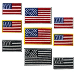 Manufacturers American Flag Hot Melt Adhesive Armband Twill Computer Embroidery Badge Clothing Luggage Embroidered Stickers