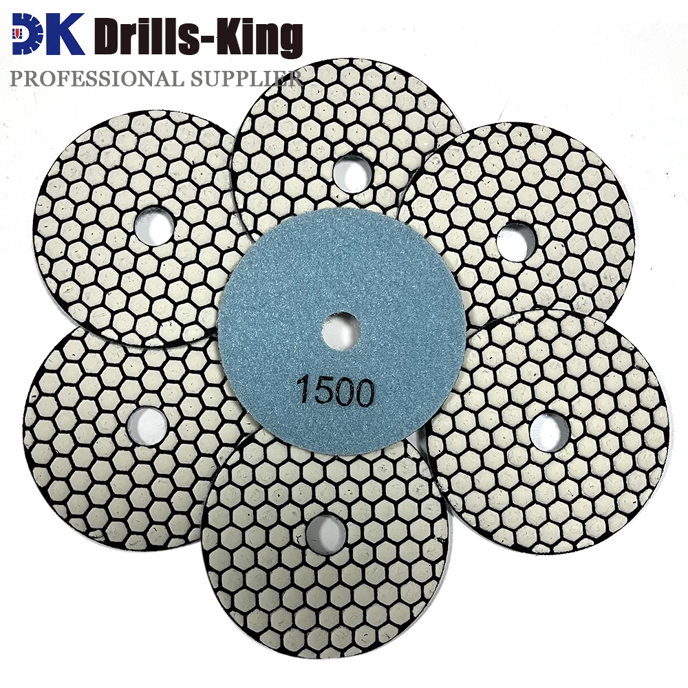 

7pcs 100mm #1500 Dry Polishing Pads Very Competitive Sanding Disc 4" Resin Bond Diamond Flexible Polishing Pads