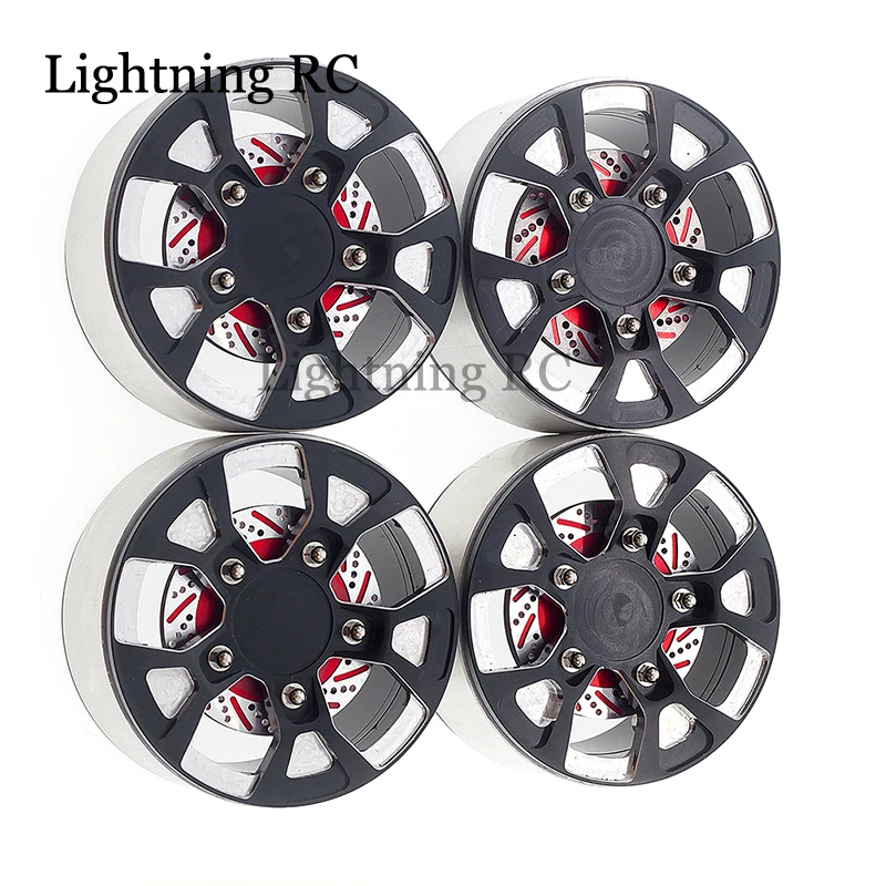 

Rc 4 Pcs 2.2" Beadlock Metal Wheel Rim For 1/10 RC Crawler Car Axial SCX10 90046 Wraith RR10 TRX-6