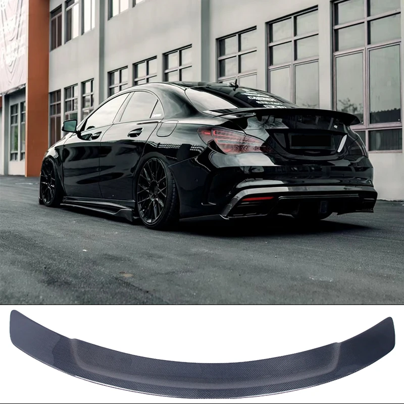 

For Mercedes-Benz CLA W117 Spoiler CLA180 CLA200 250 CLA260 CLA45 2014 -2018 RT Style Real Carbon Fiber Rear Trunk Spoiler