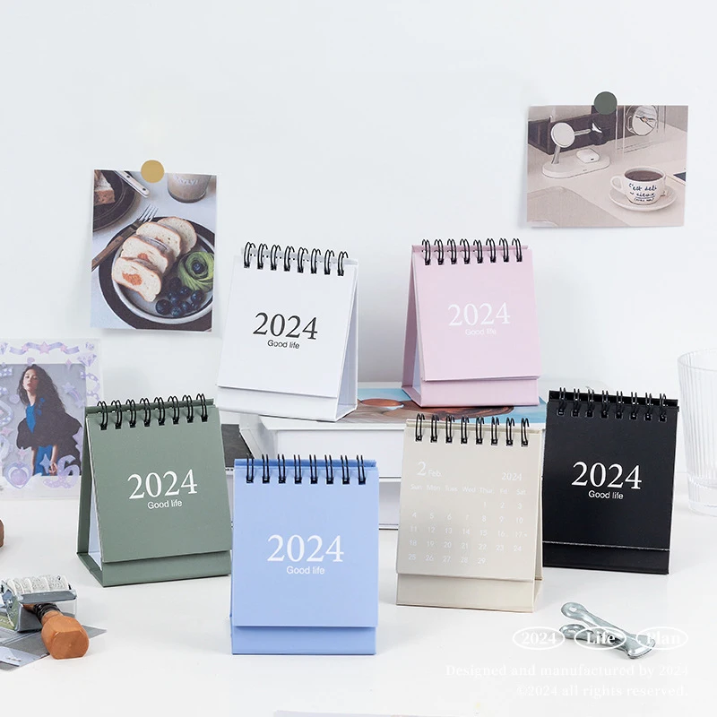 

2024 Mini Cute Desk Calendar Kawaii Desktop Decoration Creative Calendar Daily Scheduler Planner Yearly Agenda Office Gift